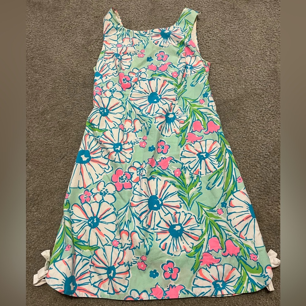 Lilly Pulitzer Floral Dress in Blue, Pink, and Green